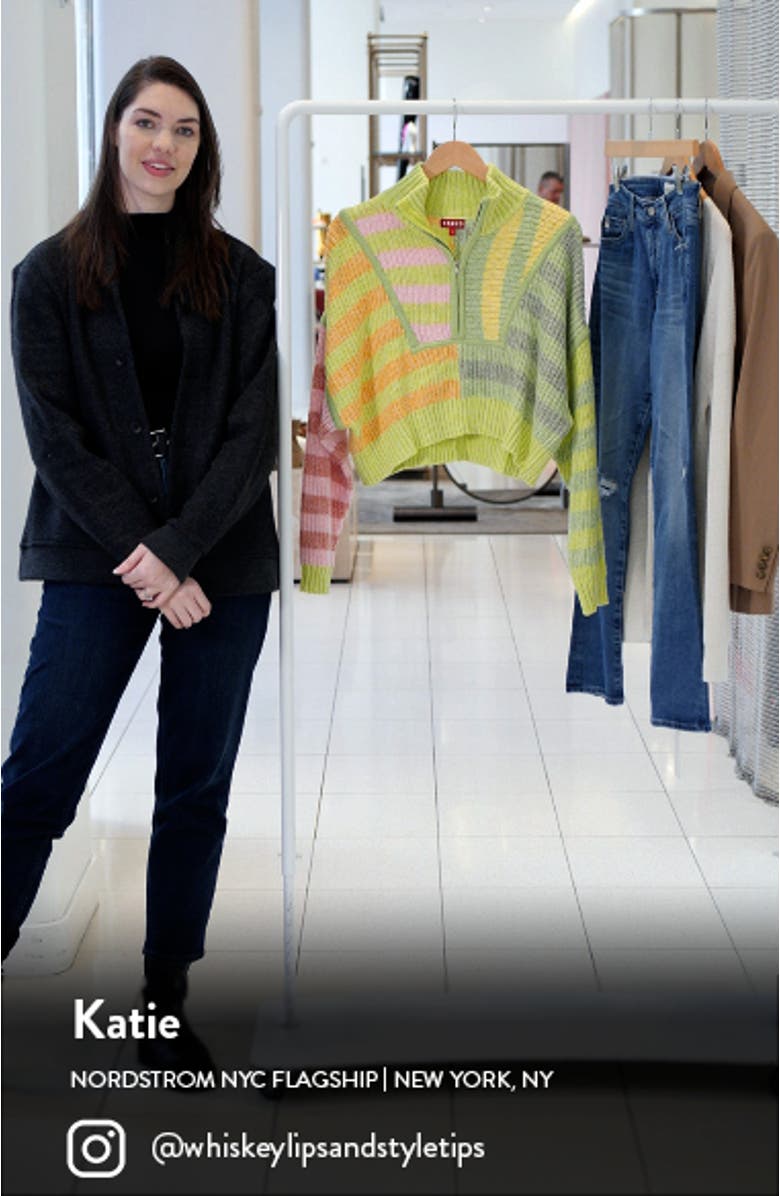 Hampton Half Zip Crop Sweater, sales video thumbnail