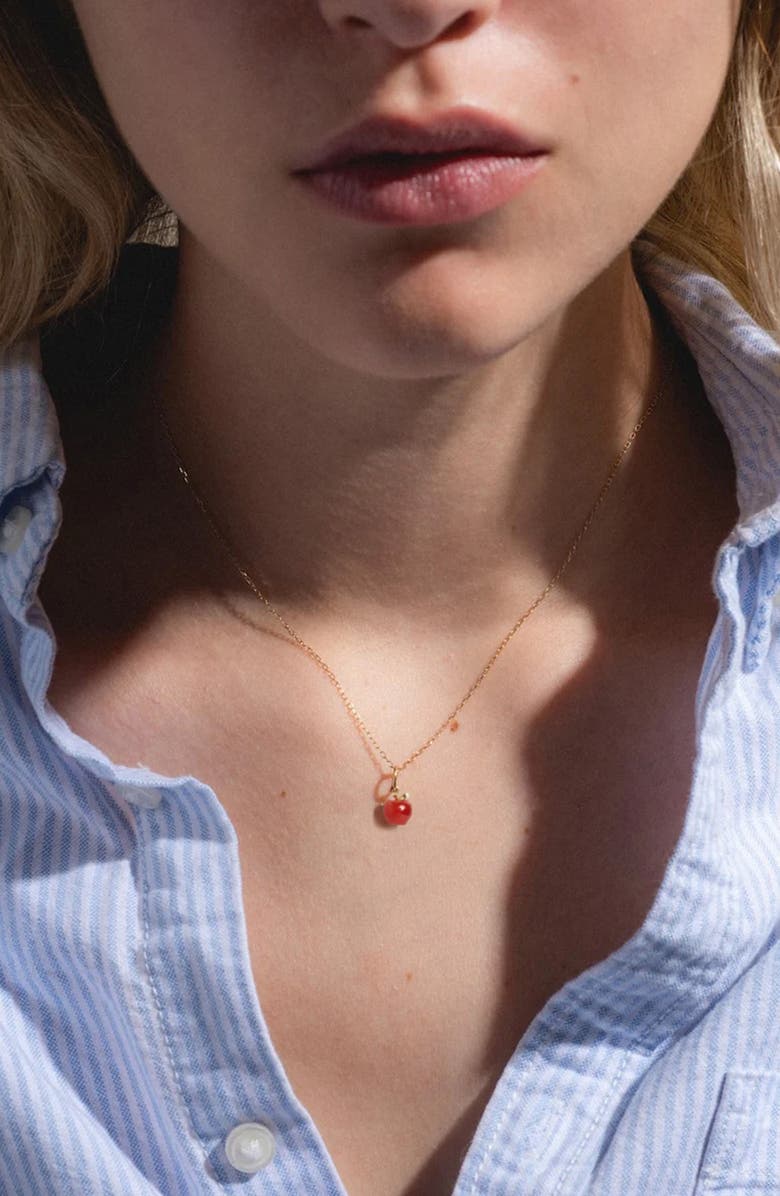 Local Eclectic Solid 9K Gold Apple Foodie Charm, Alternate, color, Apple