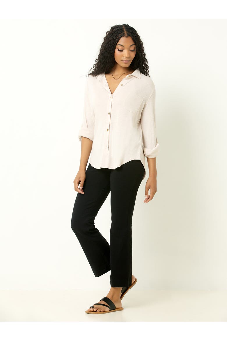 Knit Button-Up Shirt, Alternate, color, Pink Shadow