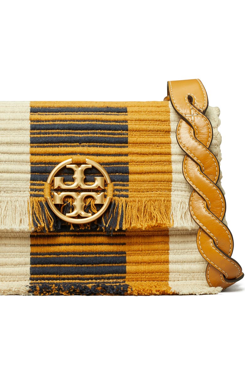Tory Burch Miller Woven Stripe Small Shoulder Bag, Alternate, color,