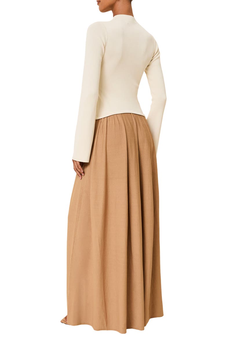 Solid & Striped Soglio Long Sleeve Maxi Swetter Dress, Alternate, color, Camel