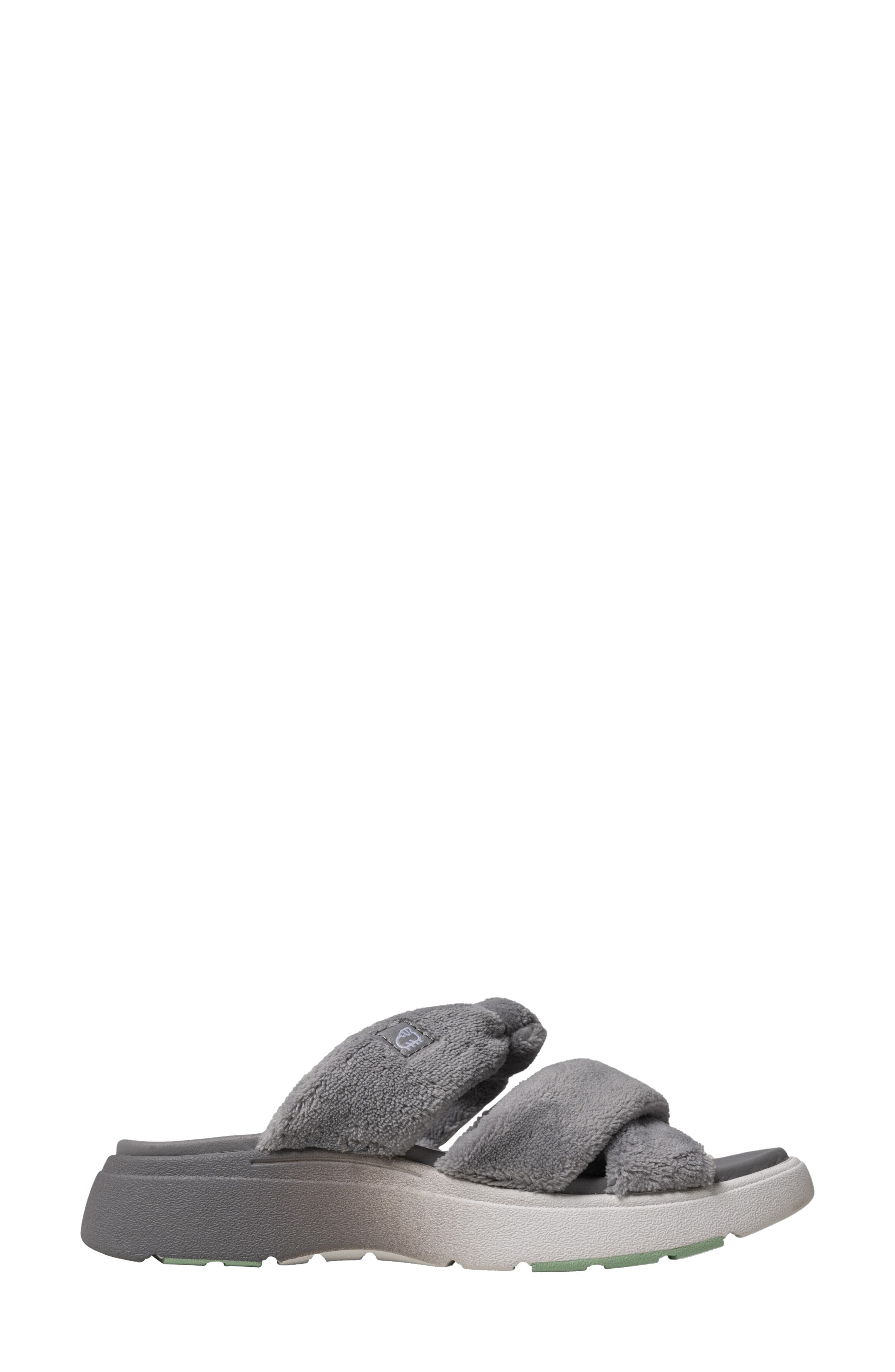 Tiki Terry Slide Sandal, Alternate, color, GREY