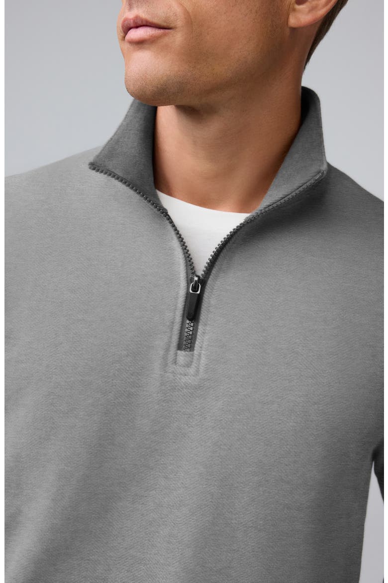 Ace Cotton Blend French Terry Half Zip Pullover, Alternate, color, MEDIUM GREY HEATHER