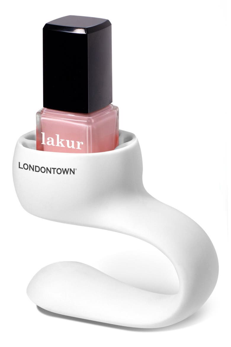 Bottle Service Nail Polish Holder, Main, color, WHITE