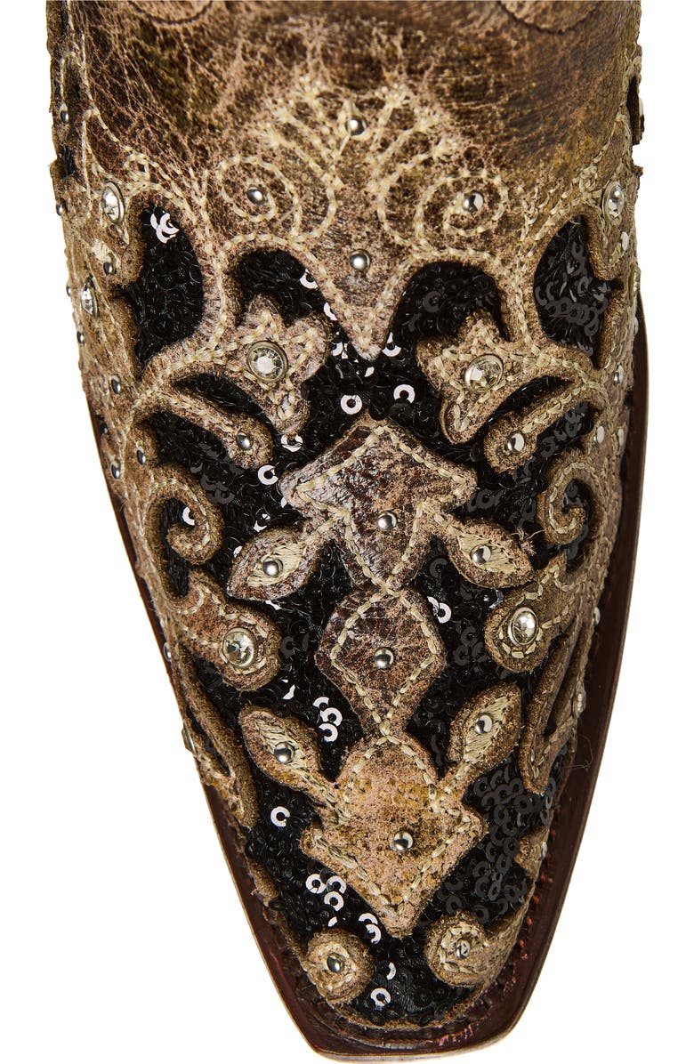 CORRAL Embellished Western Boot, Alternate, color, Brown