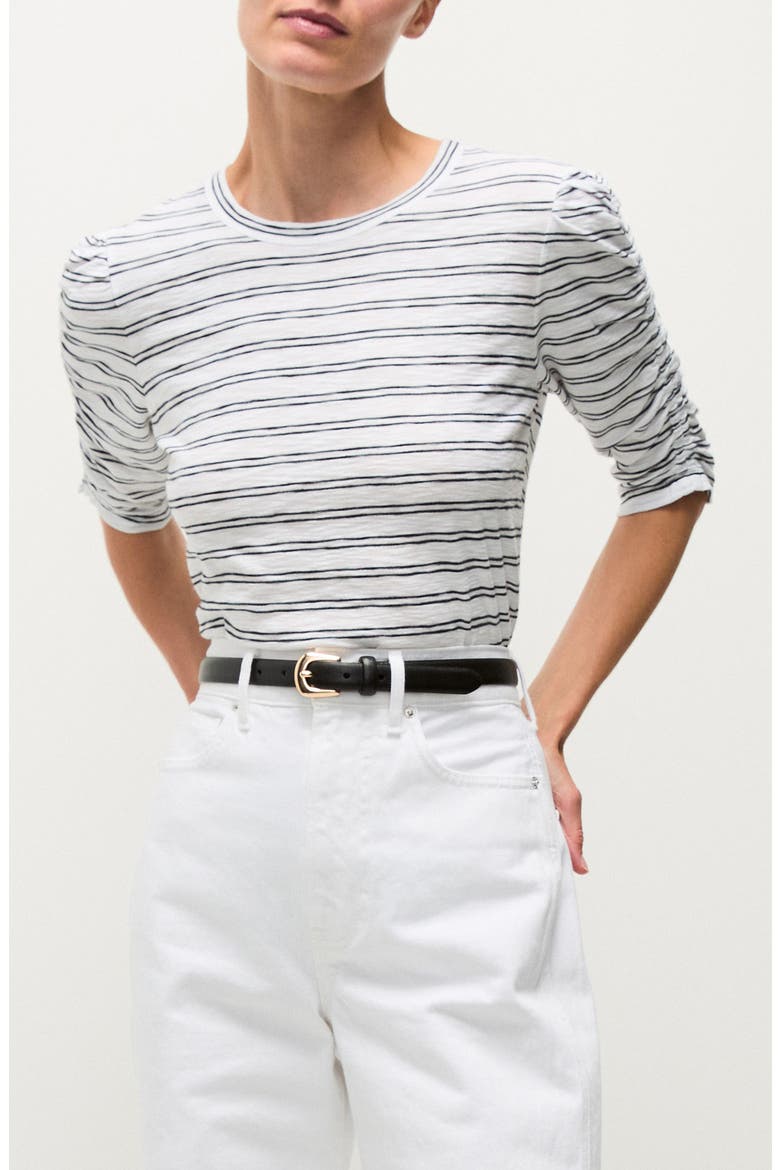 Waldorf Puff Sleeve T-Shirt, Main, color, BLACK WHITE