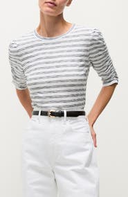 Veronica Beard Waldorf Puff Sleeve T-Shirt