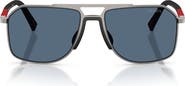 Prada Linea Rossa 56mm Pilot Sunglasses