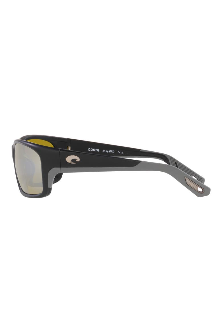 Jose Pro 62mm Polarized Rectangular Sunglasses, Alternate, color, MATTE BLACK