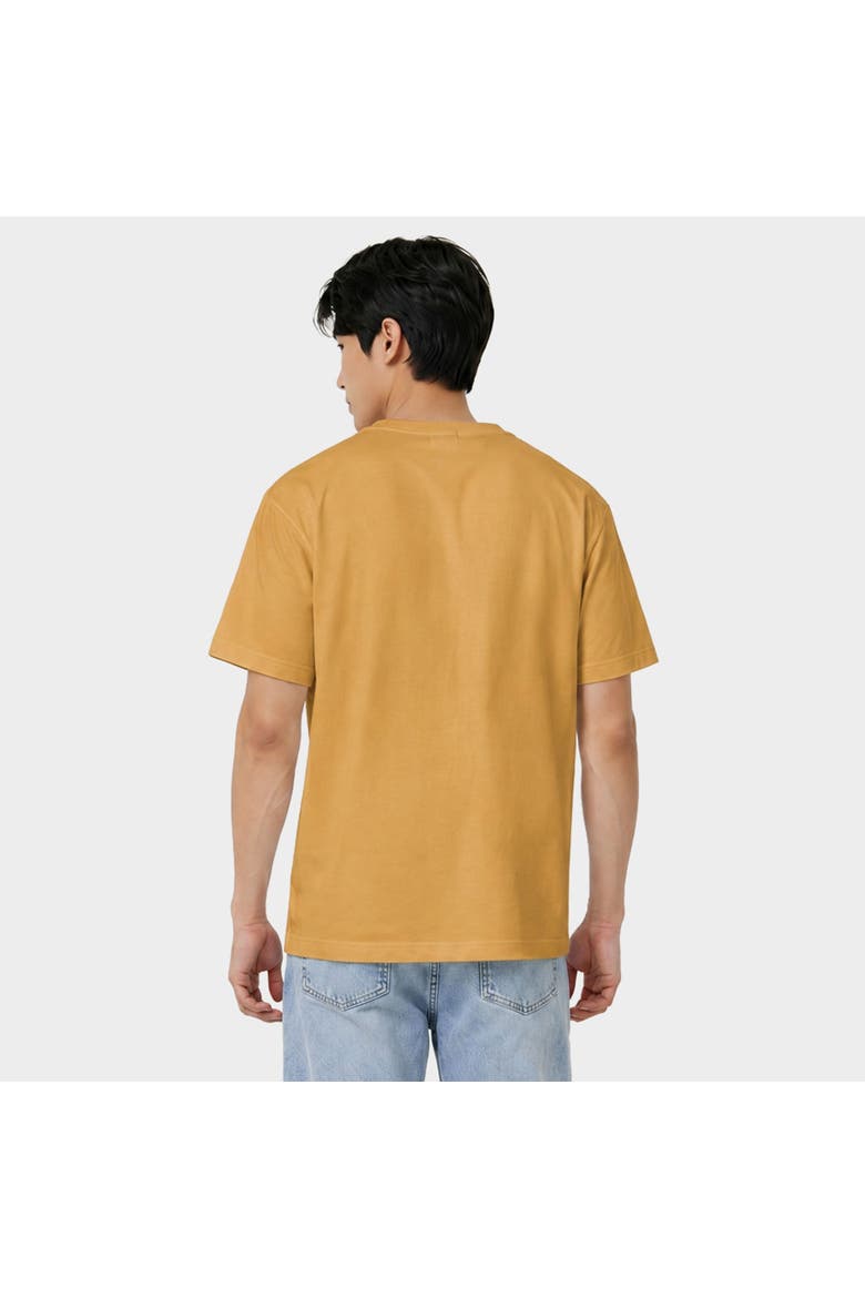 Best Cat Dad Ever Paw Garment Dyed T-Shirt, Alternate, color, Mustard