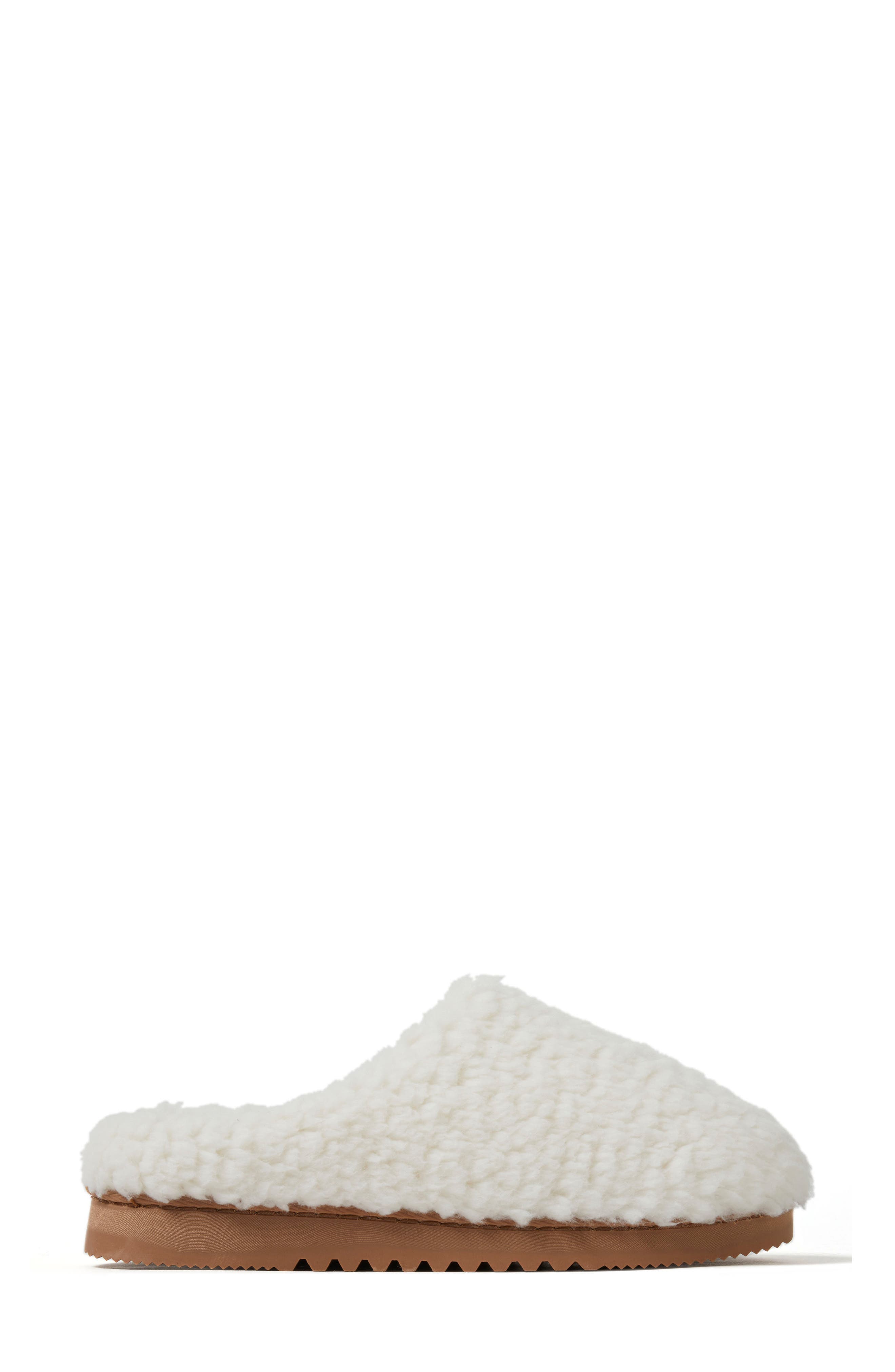 Fiona Teddy Clog Slipper, Alternate, color, MUSLIN