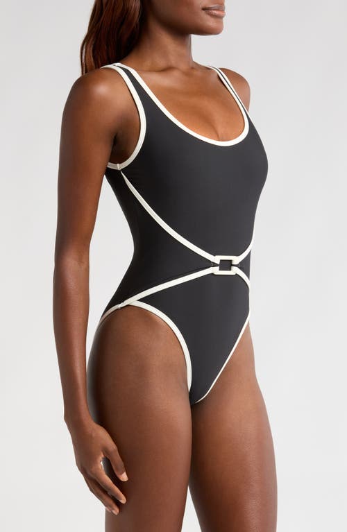 Solid & Striped Melanie One Piece In Noir