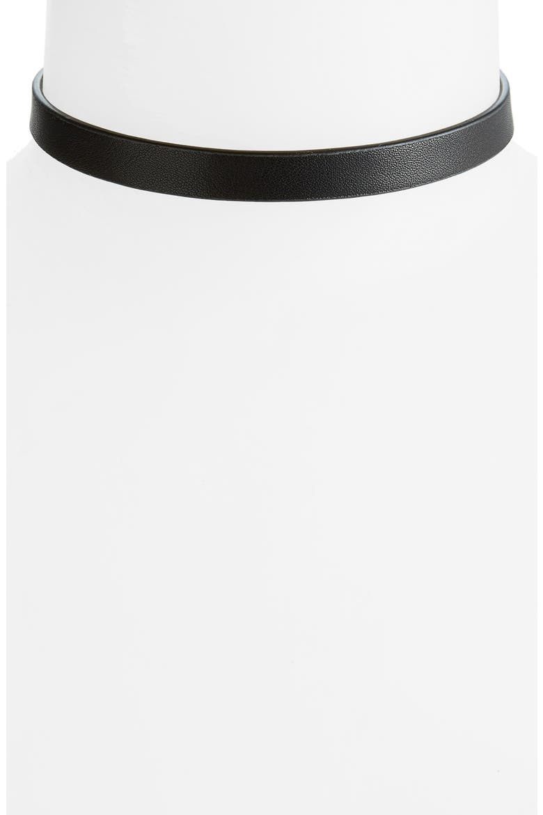 Faux Leather Choker, Main, color, BLACK