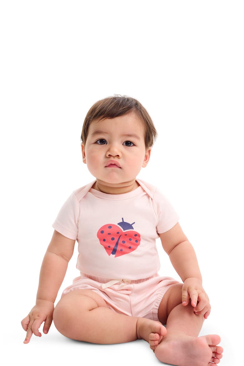 Baby Organic Bubble Short, Alternate, color, Light Blossom