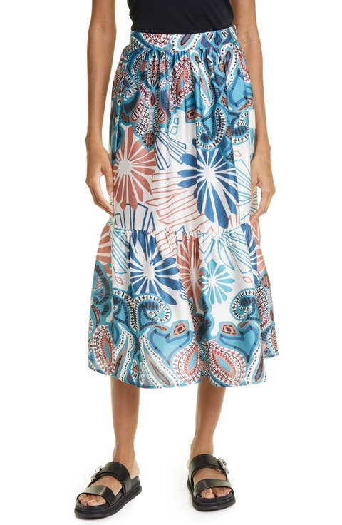 Janel Mixed Print Skirt
