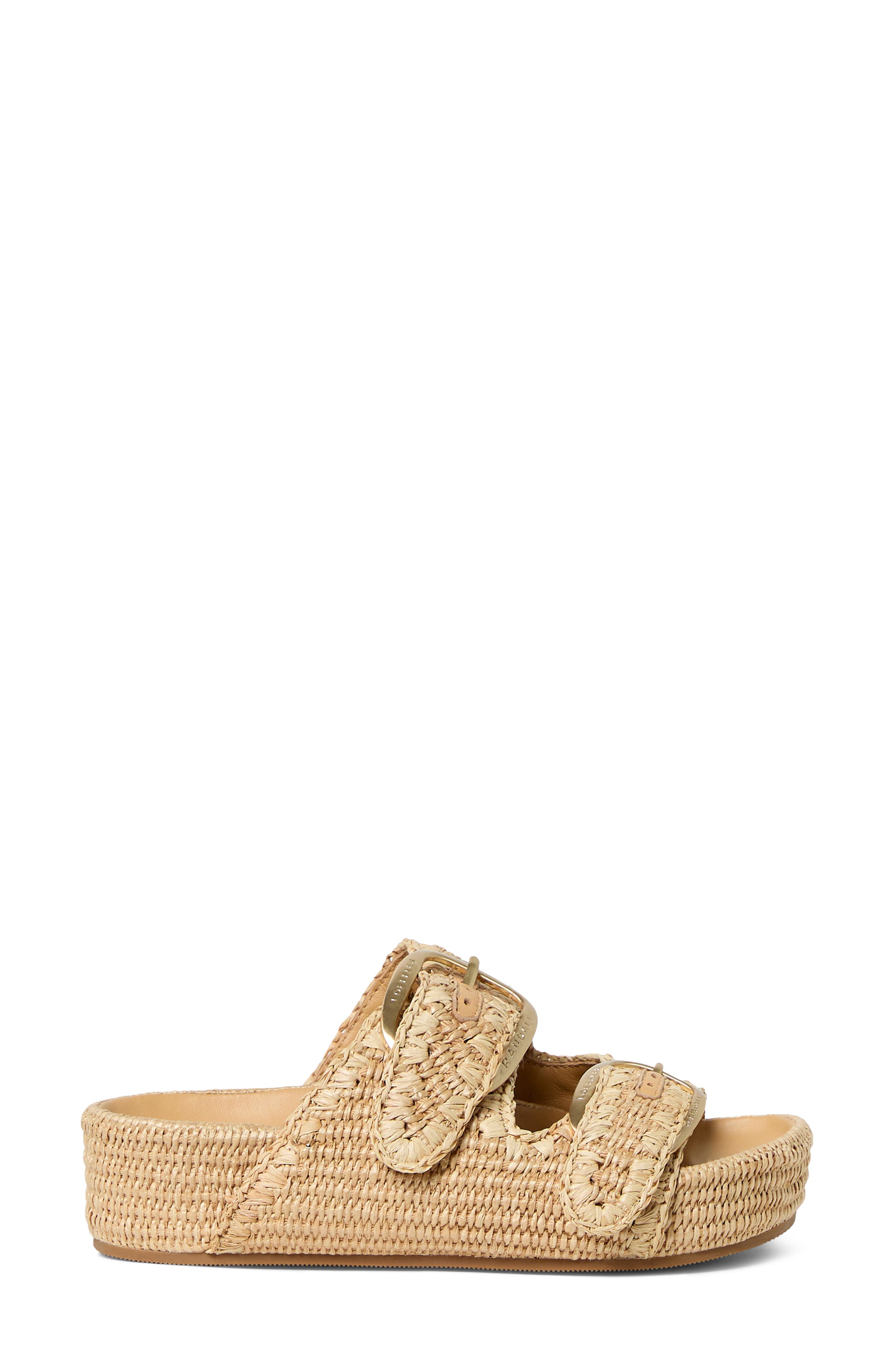 Loeffler Randall Nico Platform Wedge Slide Sandal, Alternate, color, Natural/ Natural