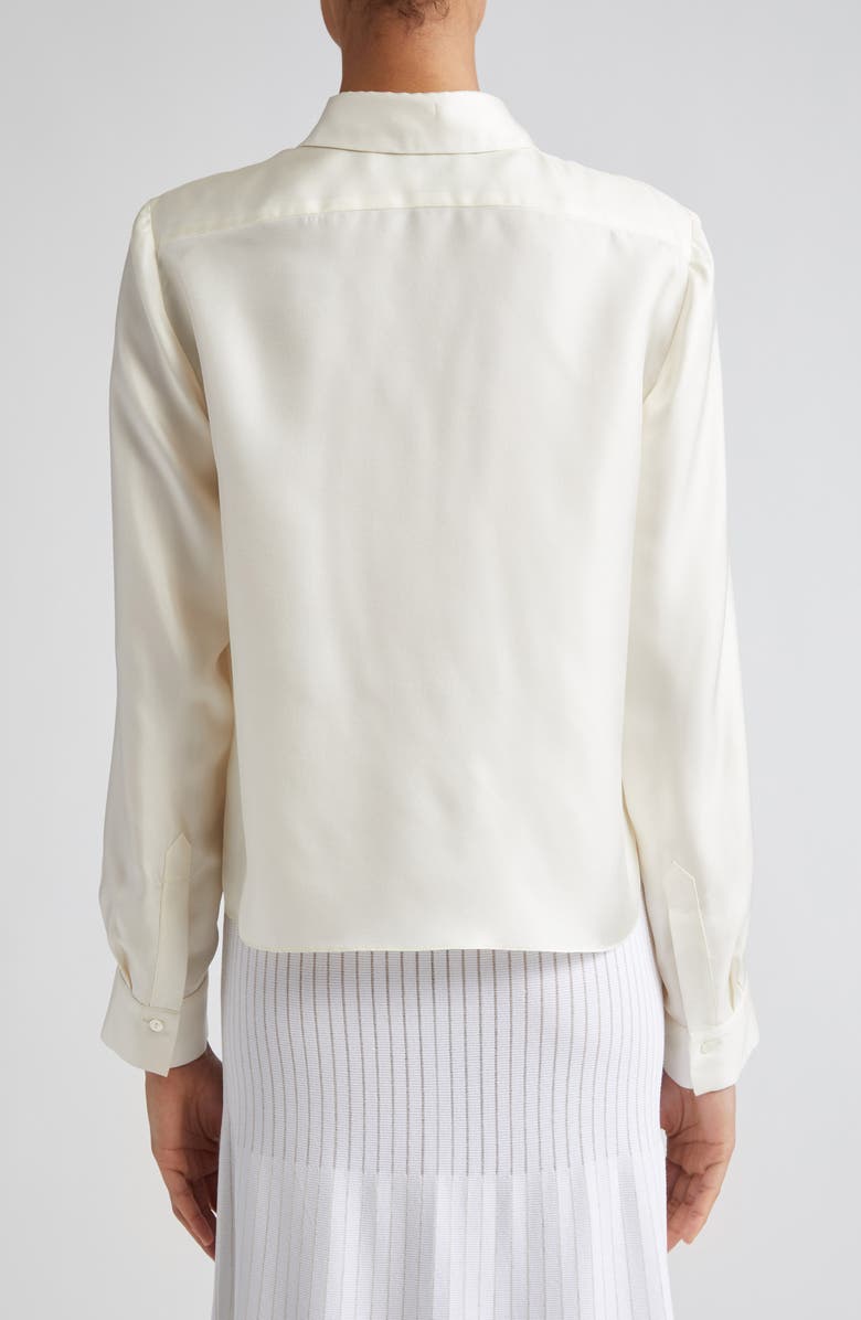 PARTOW Lara Silk Button-Up Top, Alternate, color, Ivory