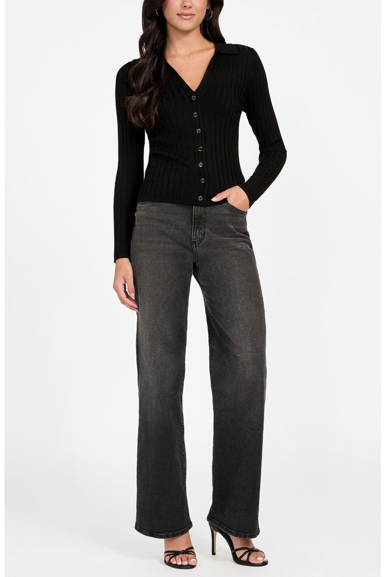 Miranda Rib Cardigan, Alternate, color, BLACK