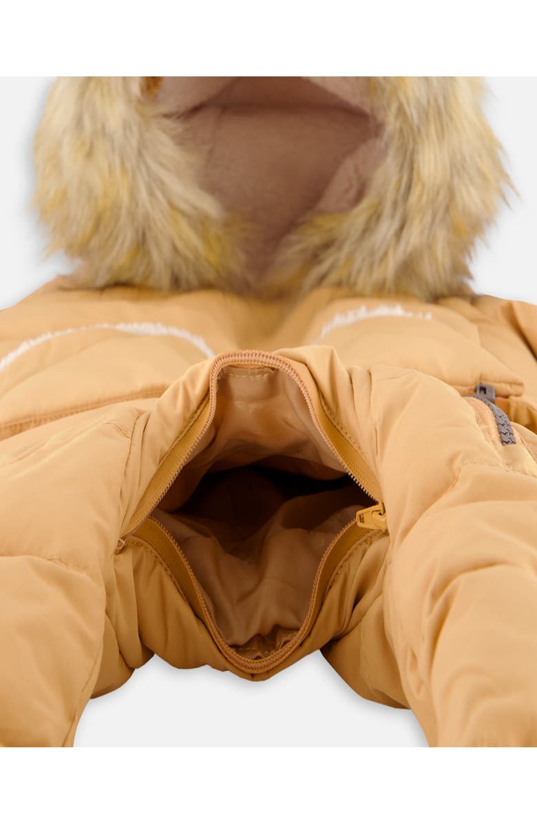 Deux par Deux Baby Boy's One Piece Baby Hooded Snowsuit Doe Designed For Car Seat, Alternate, color, 