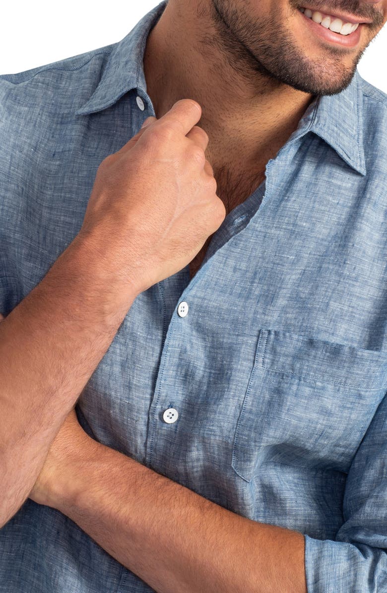 Rodd & Gunn Chaffeys Regular Fit Linen & Hemp Button-Up Shirt, Alternate, color, 