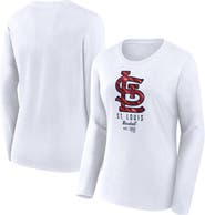 FANATICS Women's Fanatics Branded  White St. Louis Cardinals Lightweight Fitted Long Sleeve T-Shirt