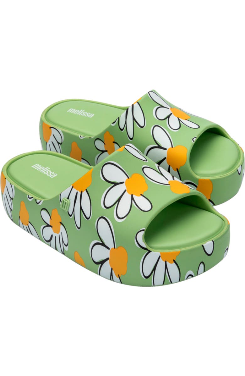 Melissa Platform Sandal, Main, color, Green/ White/ Yellow