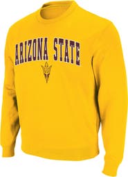 COLOSSEUM Men's Colosseum Gold Arizona State Sun Devils Arch & Logo Crew Neck Sweatshirt