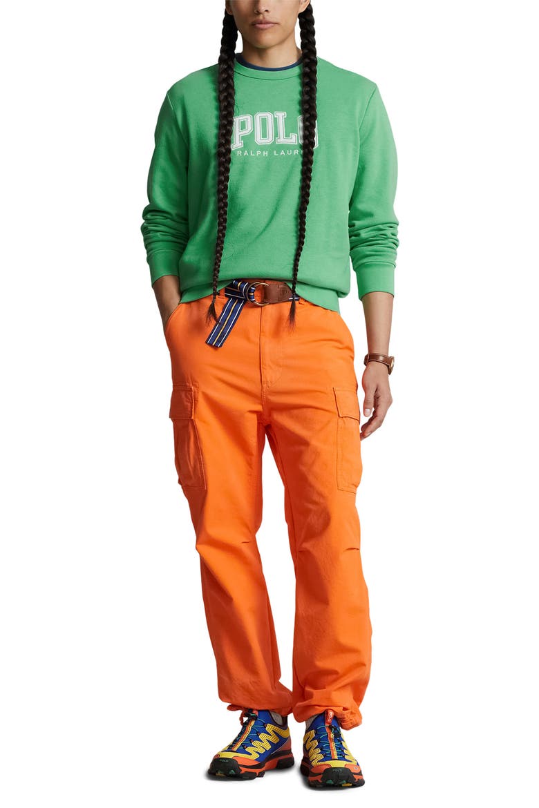 Logo Fleece Sweatshirt, Alternate, color, CLASSIC KELLY
