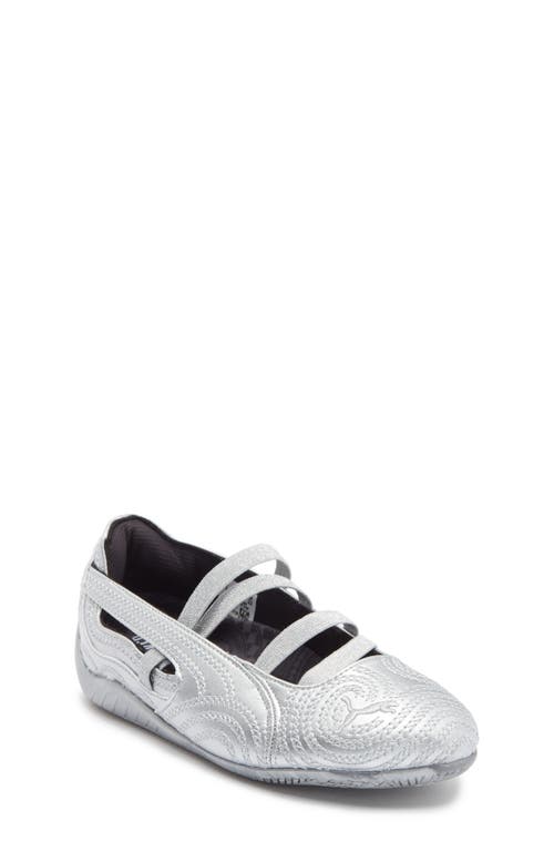 Puma X 'wicked' Kids' Speedcat Ballet Sneaker In Silver
