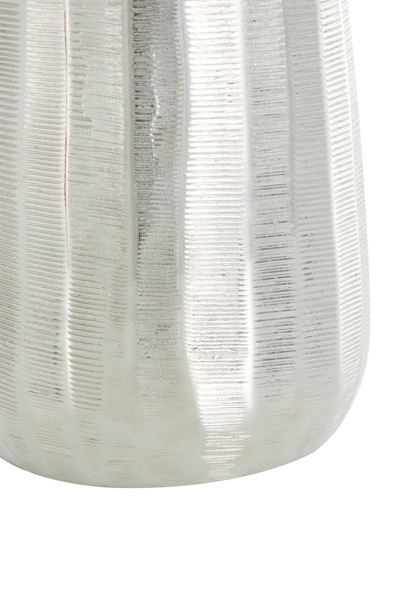 VIVIAN LUNE HOME Set of 2 Tall Metal Vases, Alternate, color, Silver