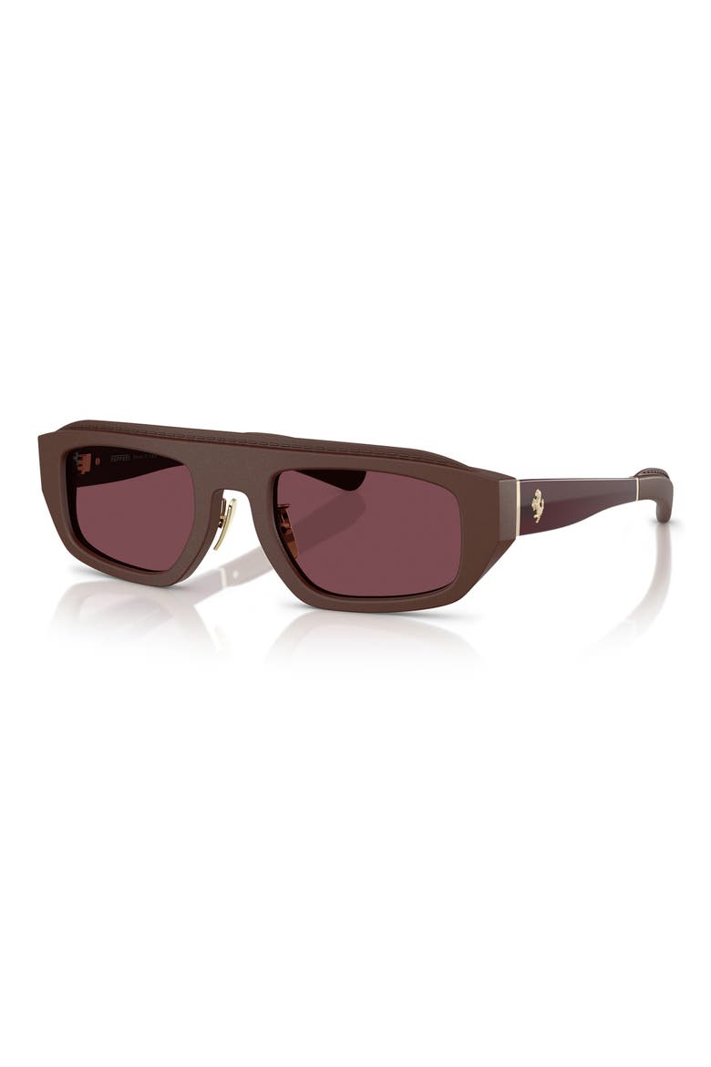 52mm Pillow Sunglasses, Alternate, color, BROWN / BORDEAUX
