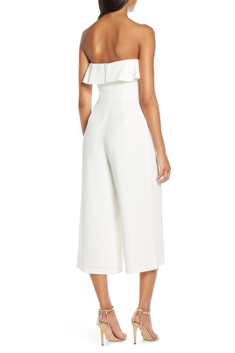 Ashe Strapless Jumpsuit, Alternate, color, WHITE
