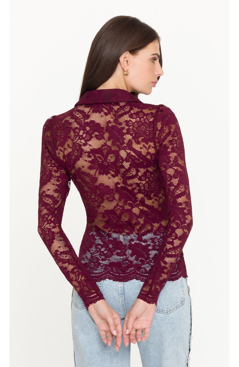 Generation Love Dominique Lace Top, Alternate, color, Dark Red