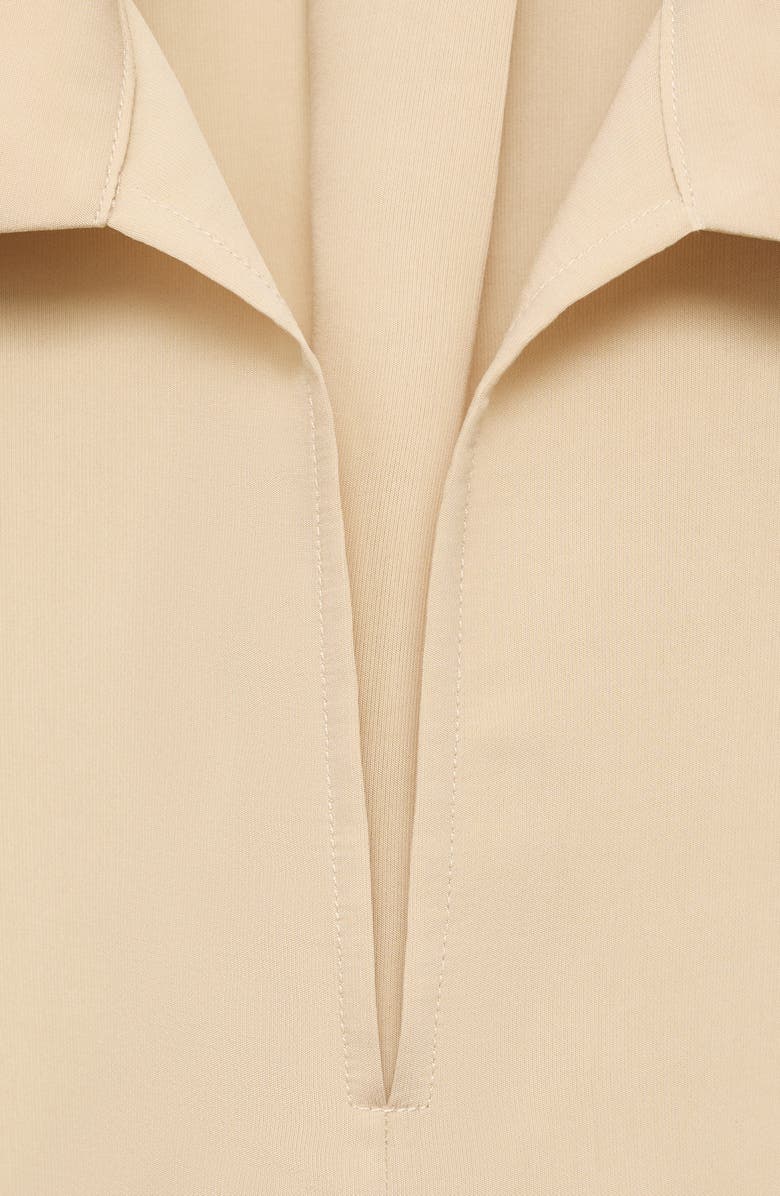 MANGO Oversize Three-Quarter Sleeve Polo, Alternate, color, Sand