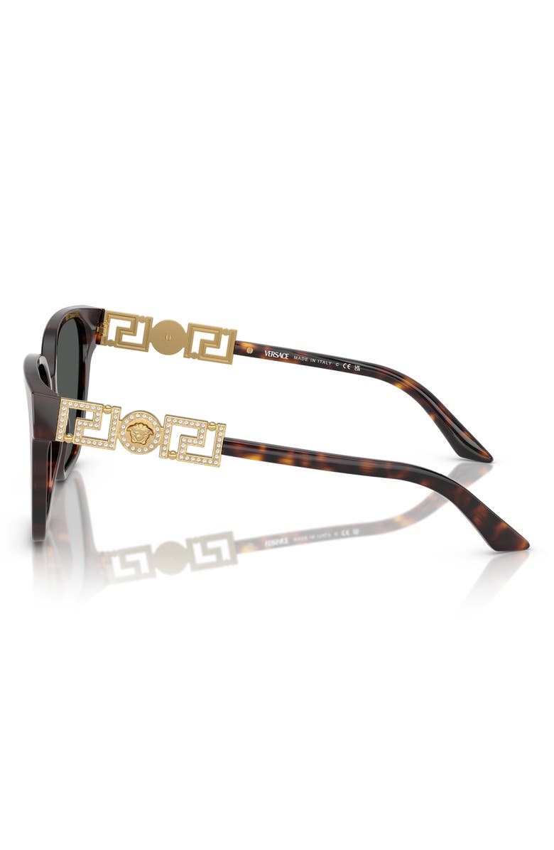 Versace 56mm Butterfly Sunglasses, Alternate, color, Havana