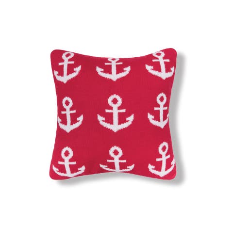 Anchor Knitted Small/Petite Accent Pillow, 10" x 10"