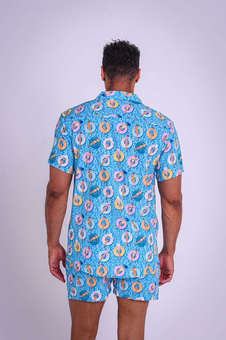 Poolside Men's Short Sleeve Shirt, Alternate, color, Multi