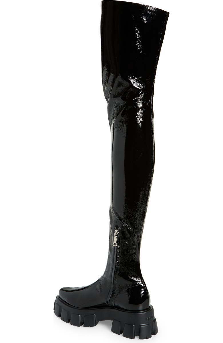 Prada Monolith Sharp Over the Knee Boot, Alternate, color,