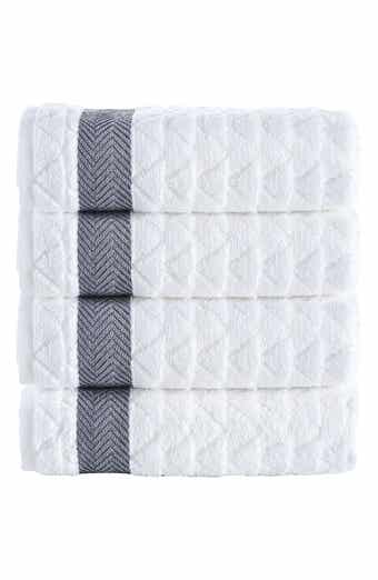 Brooks Brothers Herringbone Cotton 4-Pack Hand Towels