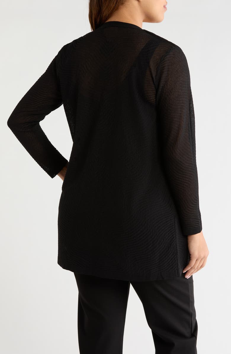 Anne Klein Open Front Cardigan, Alternate, color, Anne Black