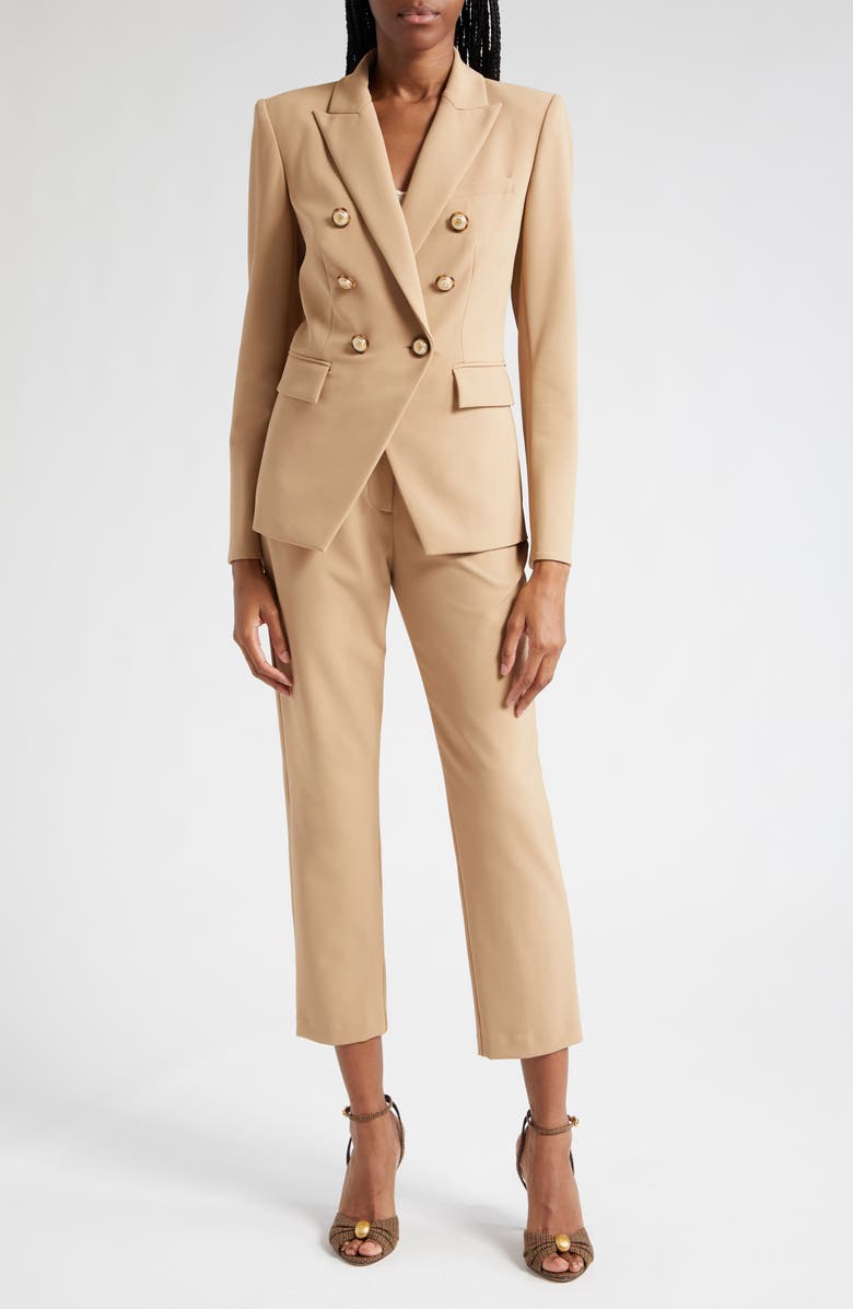 Veronica Beard Renzo Crop Pants, Alternate, color, Khaki