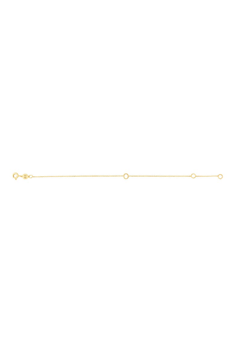 Initial 'O' Chain Bracelet, Main, color, YELLOW