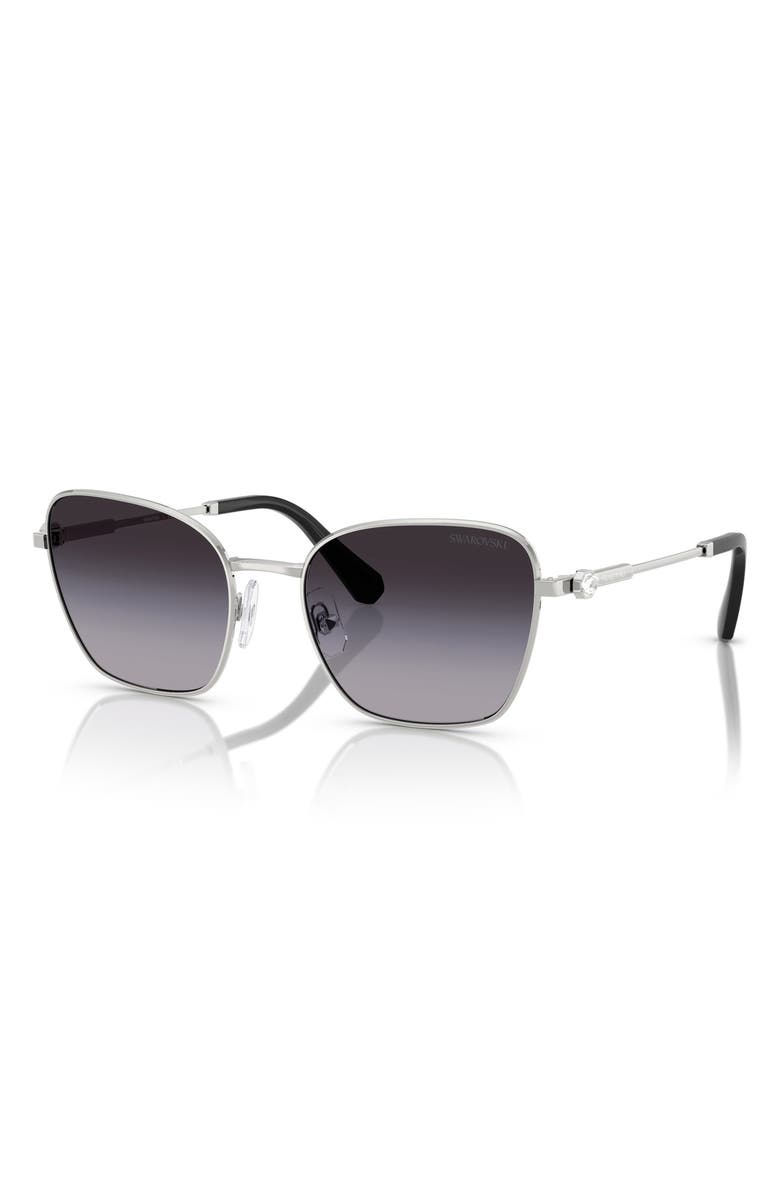 Swarovski 55mm Gradient Pilot Sunglasses, Alternate, color, Grad Grey