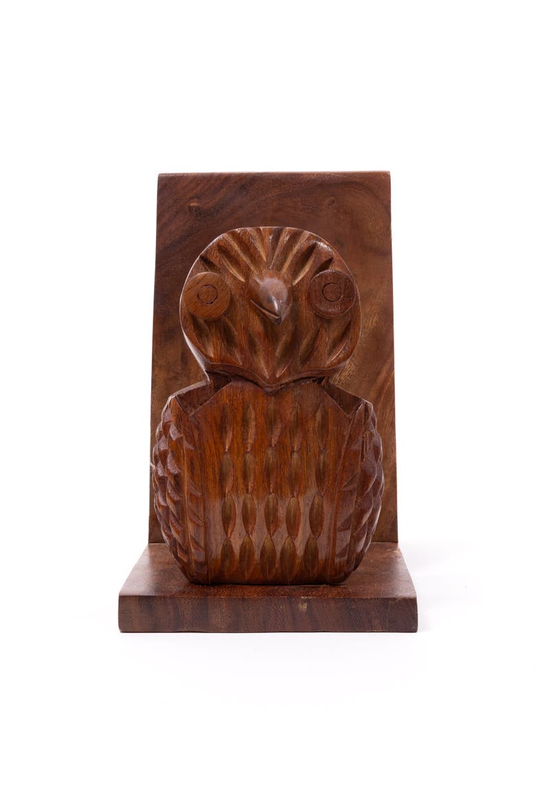 Owl Book & Glasses Caddy, Alternate, color, Brown