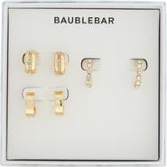 BaubleBar Set of 3 Huggie Hoop Earrings