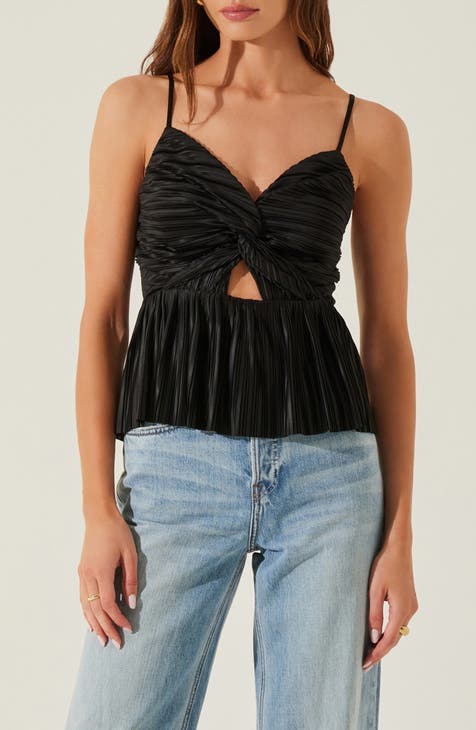 Twist Front Plissé Camisole