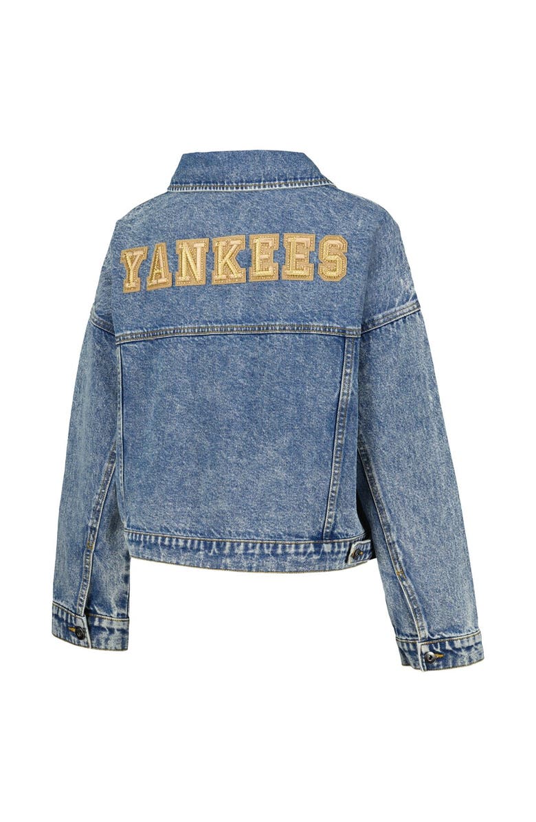 G-III 4HER BY CARL BANKS Women's G-III 4Her by Carl Banks New York Yankees Victory Oversized Button-Up Denim Jacket, Alternate, color, 