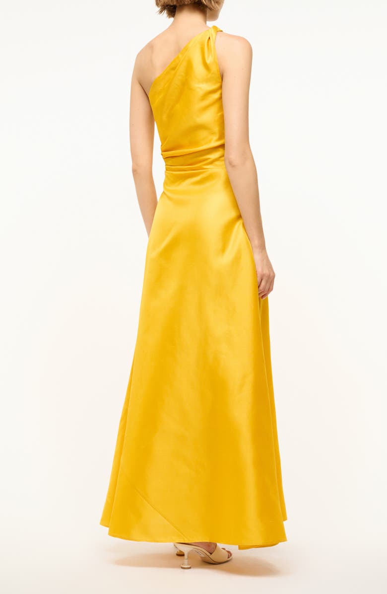 STAUD Este One-Shoulder Silk Maxi Dress, Alternate, color,