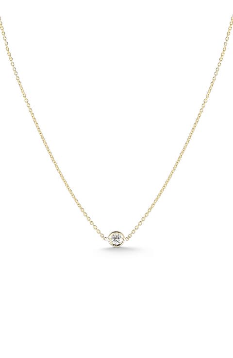Tiny Treasures Diamond Bezel Necklace
