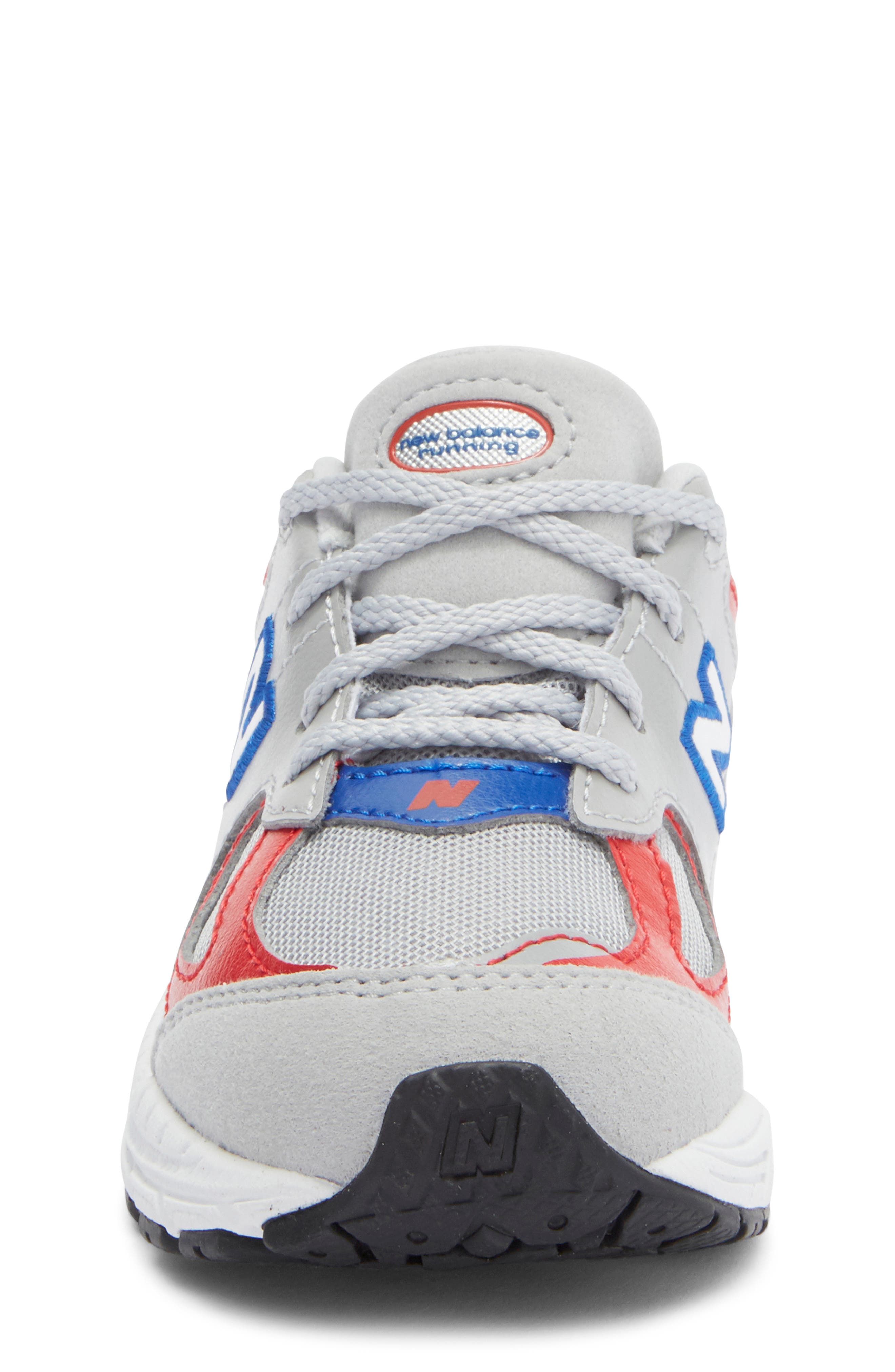 New Balance Kids' 2002R Sneaker, Alternate, color, Raincloud/ True Red